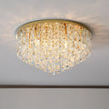 Elegant Crystal Ceiling Chandelier With Adjustable Height For Dining And Living Rooms