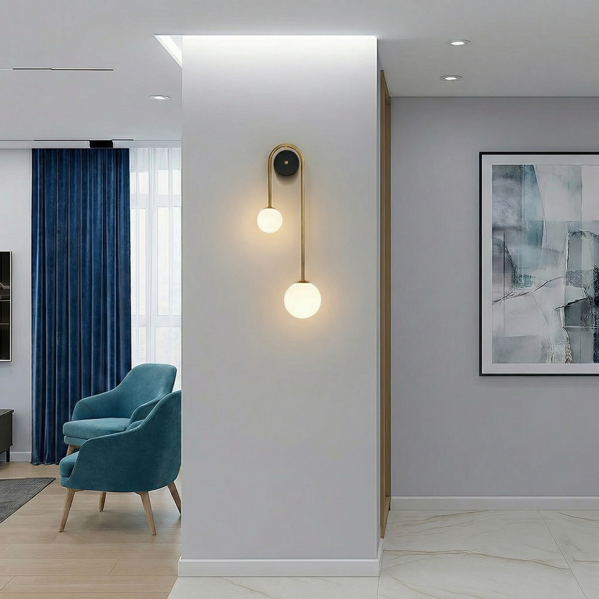 Graceful Arc Wall Light With Soft LED Glow Modern Sconce For Cozy Ambiance