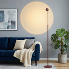 Elegant Bamboo Floor Lamp With Dimmable LED And Adjustable Height For Cozy Spaces