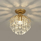 Elegant Crystal Chandelier With LED Bulbs Modern Design For Luxe Bedroom Ambiance